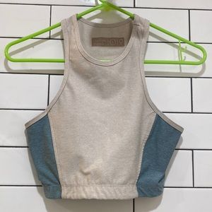 Outdoor Voices | Oat and Green Razorback Sports Bra